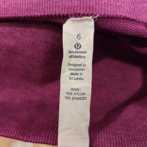 Lululemon In The Flow Crop Heathered Regal Plum Purple 6 - Picture 8 of 10